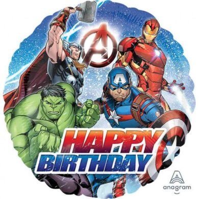Folinis balionas AVENGERS ANIMATED BIRTHDAY