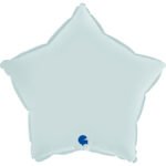 Folinis balionas STAR SATIN PASTEL BLUE