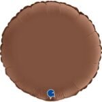 Folinis balionas ROUND SATIN CHOCOLATE