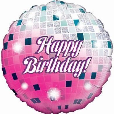 Folinis balionas GLITTERBALL BIRTHDAY