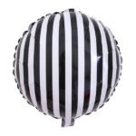 Folinis balionas ROUND STRIPE WHITE BLACK