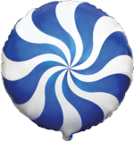Folinis balionas ROUND CANDY BLUE
