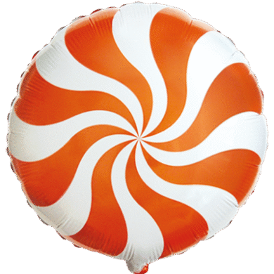 Folinis balionas ROUND CANDY ORANGE