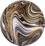 Folinis balionas ORBZ BLACK MARBLEZ