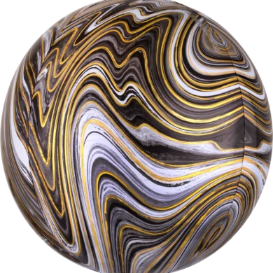 Folinis balionas ORBZ BLACK MARBLEZ