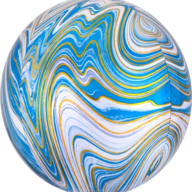 Folinis balionas ORBZ BLUE MARBLEZ