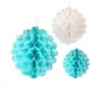 Pakabinama dekoracija HONEYCOMB BLUE/WHITE