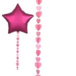 Balionų uodegėlės PINK HEART