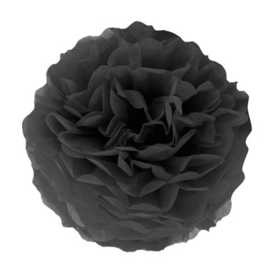 Pakabinama dekoracija POMPON BLACK 25cm.