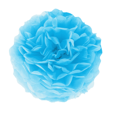 Pakabinama dekoracija POMPON BLUE 15cm.