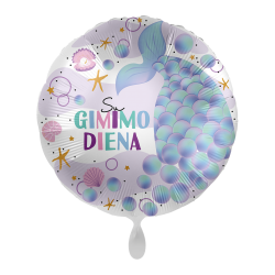 Folinis balionas SU GIMIMO DIENA UNDINĖLĖ