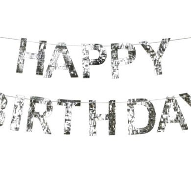 Girlianda HAPPY BIRTHDAY SILVER