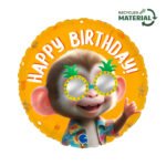 Folinis balionas COOL MONKEY BIRTHDAY