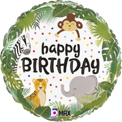 Folinis balionas JUNGLE BIRTHDAY