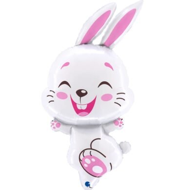 Folinis balionas BUNNY WHITE FUXIA