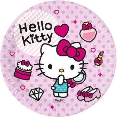 Popierinės lėkštutės HELLO KITTY