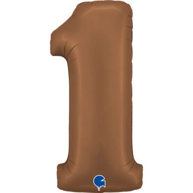 Folinis balionas 1 SATIN CHOCOLATE, 102cm.