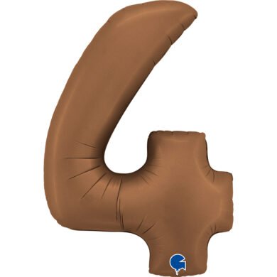 Folinis balionas 4 SATIN CHOCOLATE, 102cm.