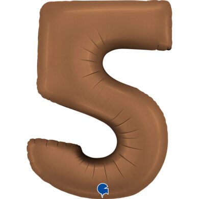 Folinis balionas 5 SATIN CHOCOLATE, 102cm.