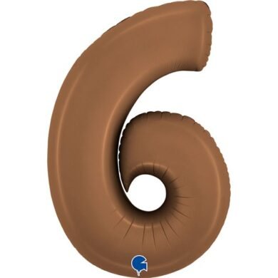 Folinis balionas 6 SATIN CHOCOLATE, 102cm.