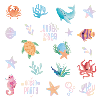 Laikinos tatuiruotės OCEAN