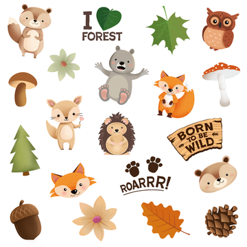 Laikinos tatuiruotės FOREST FRIENDS
