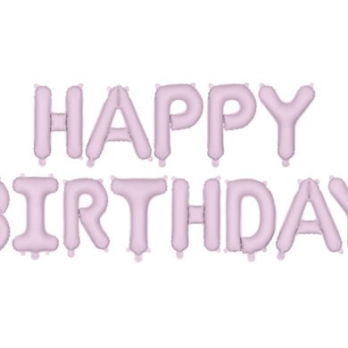 Balionų girlianda HAPPY BIRTHDAY PURPLE