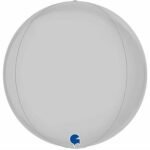 Folinis balionas GLOBE SATIN WHITE