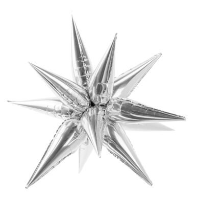 Folinis balionas STAR 3D 95cm SILVER