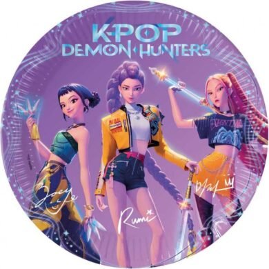 Popierinės lėkštutės K-POP DEMON HUNTERS