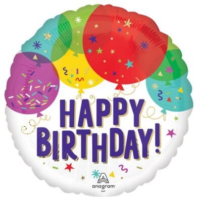 Folinis balionas HAPPY BIRTHDAY