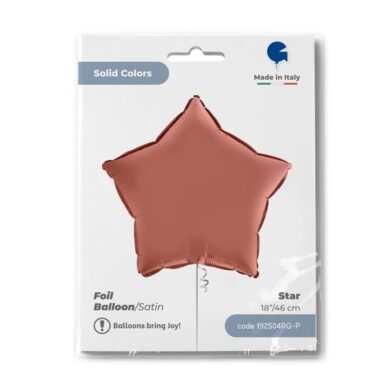 Folinis balionas STAR SATIN ROSE GOLD