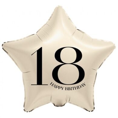 Folinis balionas STAR WITH NUMBER 18 18"