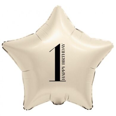Folinis balionas STAR WITH NUMBER 1 18"
