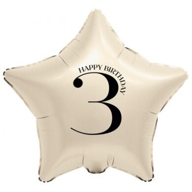 Folinis balionas STAR WITH NUMBER 3 18"