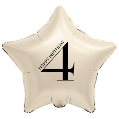 Folinis balionas STAR WITH NUMBER 4 18"