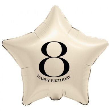 Folinis balionas STAR WITH NUMBER 8 18"