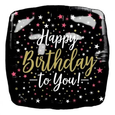 Folinis balionas HAPPY BIRTHDAY SQUARE 18"