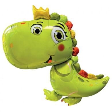 Folinis balionas GREEN DINOSAUR