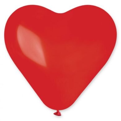 PASTEL LARGE HEART DARK RED 17"