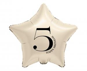 Folinis balionas STAR WITH NUMBER 5 18"