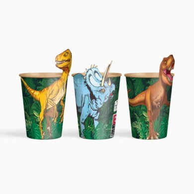 Popieriniai puodeliai DINOSAURS