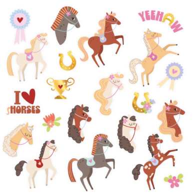 Laikinos tatuiruotės HORSES