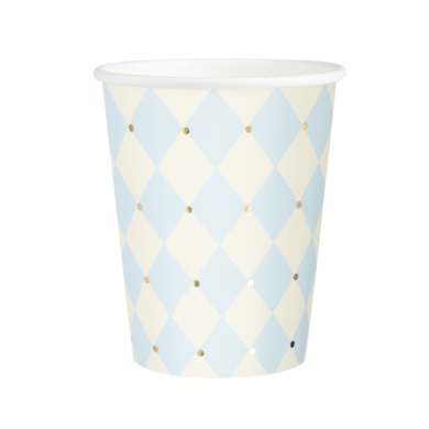 Popieriniai puodeliai BABY BLUE