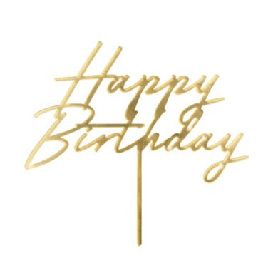 Torto smeigtukas HAPPY BIRTHDAY GOLD