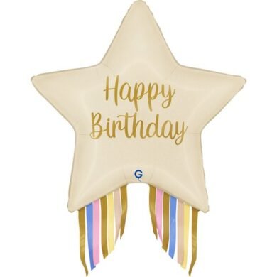 Folinis balionas STARBURST BIRTHDAY