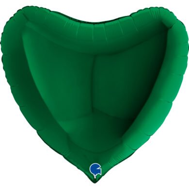 Folinis balionas HEART DARK GREEN 36"
