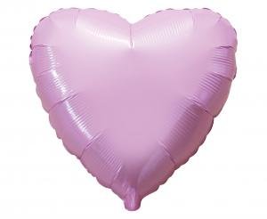 Folinis balionas HEART PASTEL SOFT PINK
