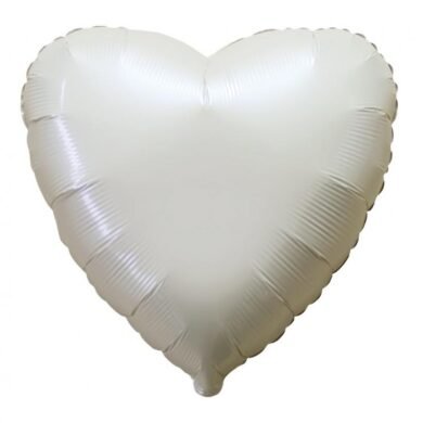 Folinis balionas HEART SATIN CREAM
