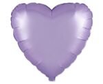 Folinis balionas HEART SATIN PASTEL LILAC